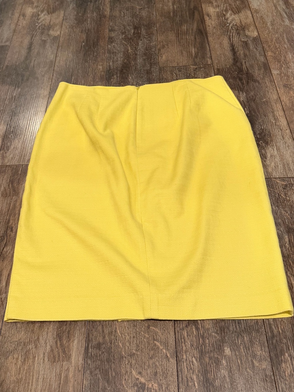 LOFT Bright Yellow Pencil Skirt with Front Slit - Picture 2 of 3